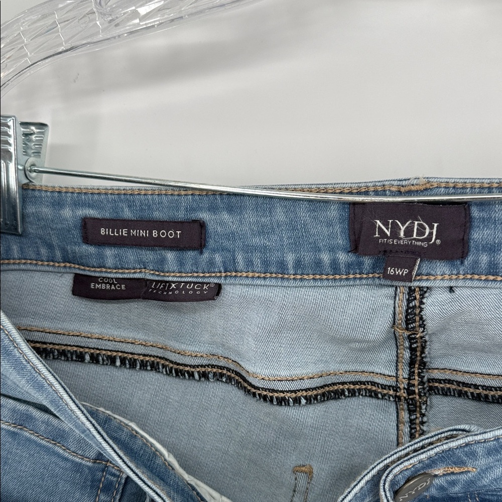 NWT NYDJ HR BILLIE ANKLE JEANS SUNBREEZE SIZE 16wp mini boot - Picture 4 of 8